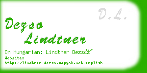 dezso lindtner business card